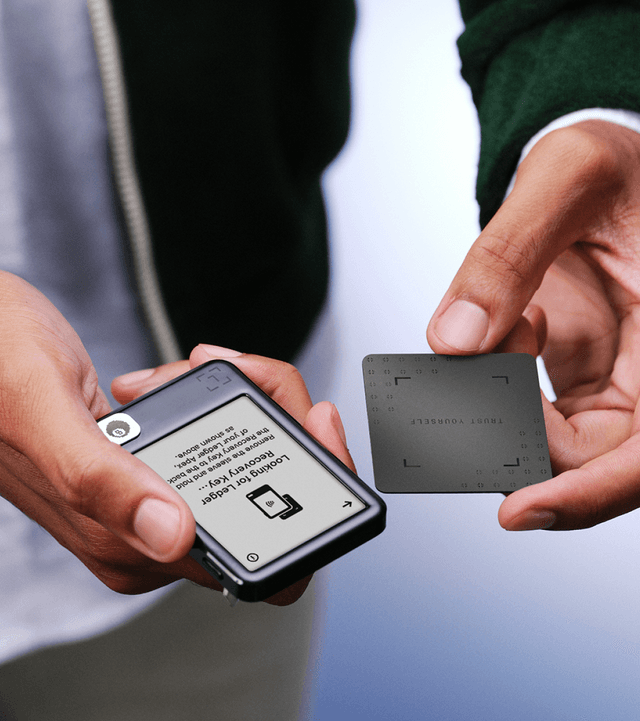 Visual som illustrerar Ledger recovery-lösningar