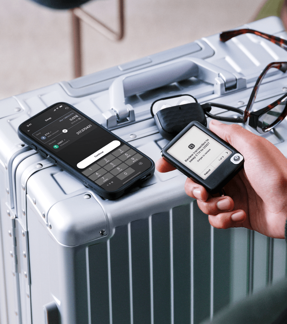 Illustration av clear signing för säker start